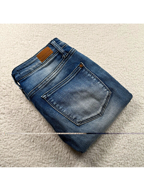 Judy Blue Denim - Judy Blue Women’s Skinny Jeans 9/29 High Rise Light Wash Stretch Distressed Look